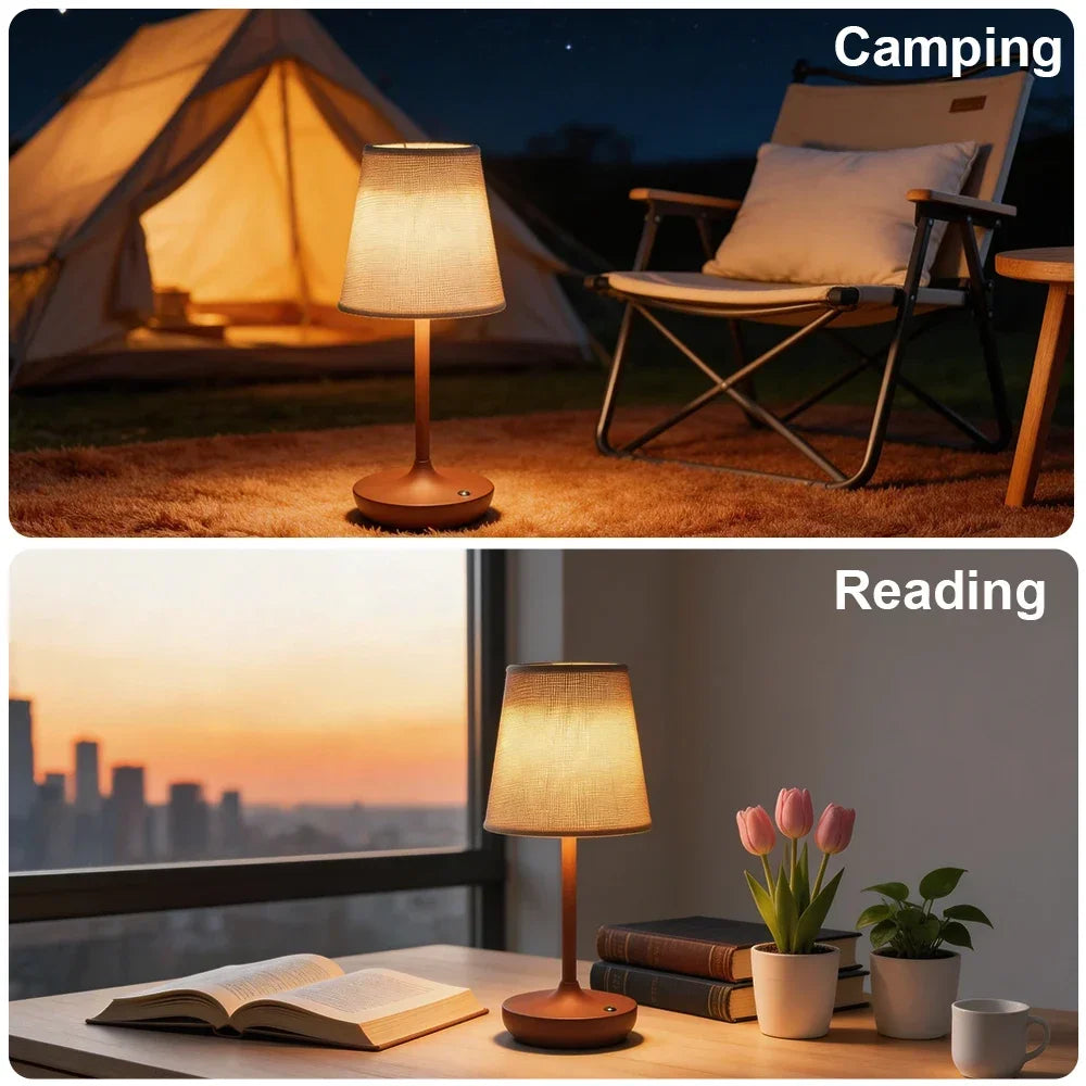 Cordless Fabric Shade Table Lamp