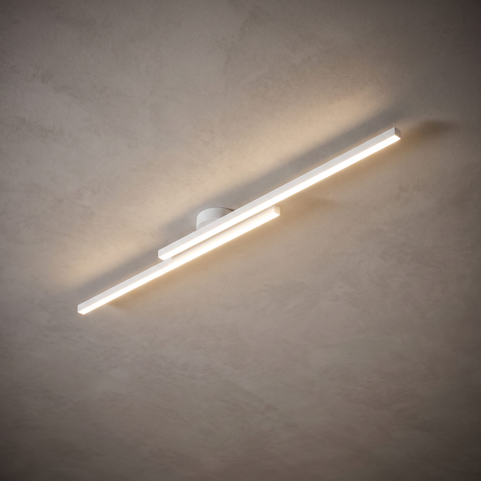 Dual Bar Linear LED Ceiling Light - Semi Flush Mount