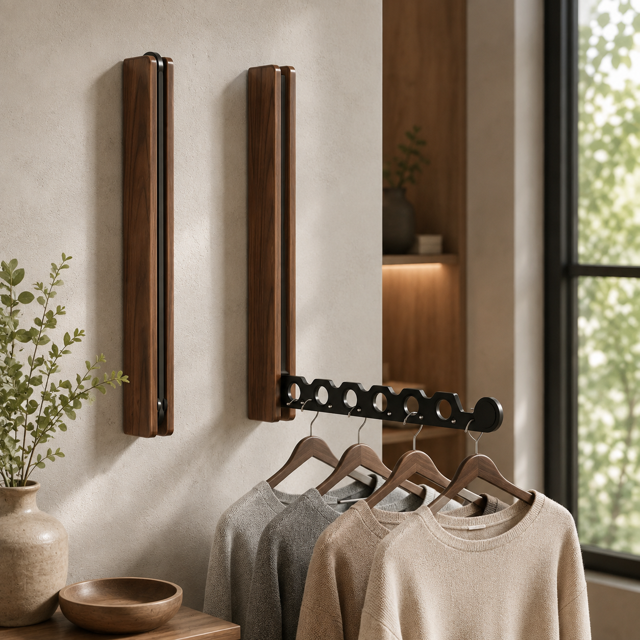 Folding Wall Hanger Rail
