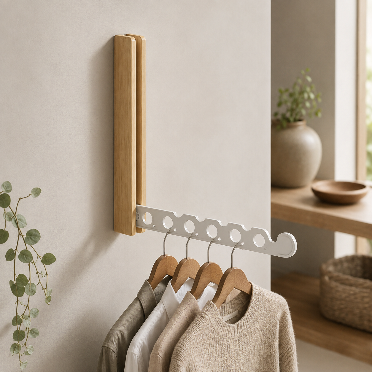 Folding Wall Hanger Rail