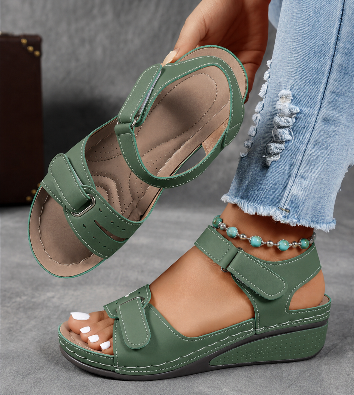 Hazel Orthopedic Sandals with Wedge Heel