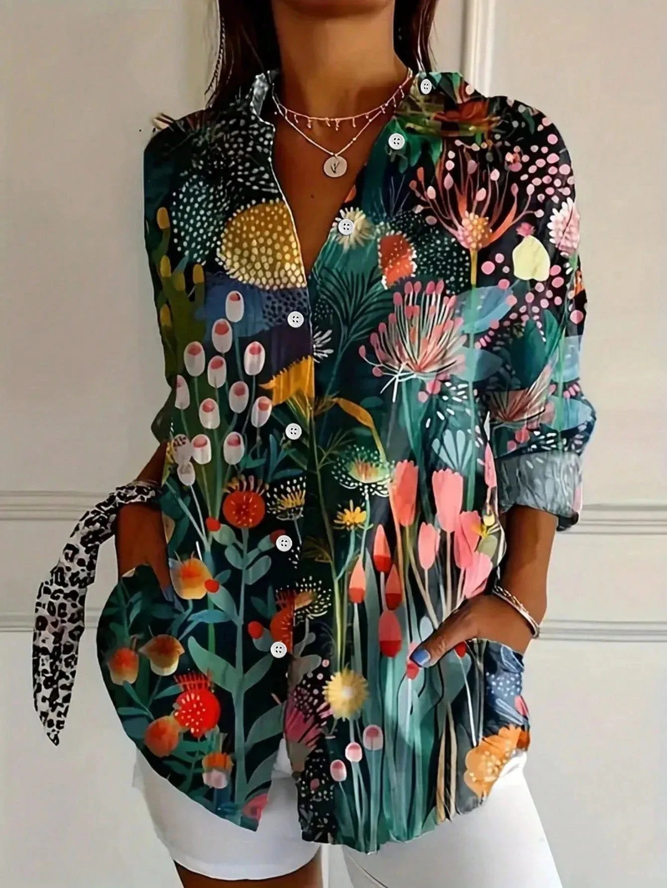 Josie Colorful Blouse with Playful Print