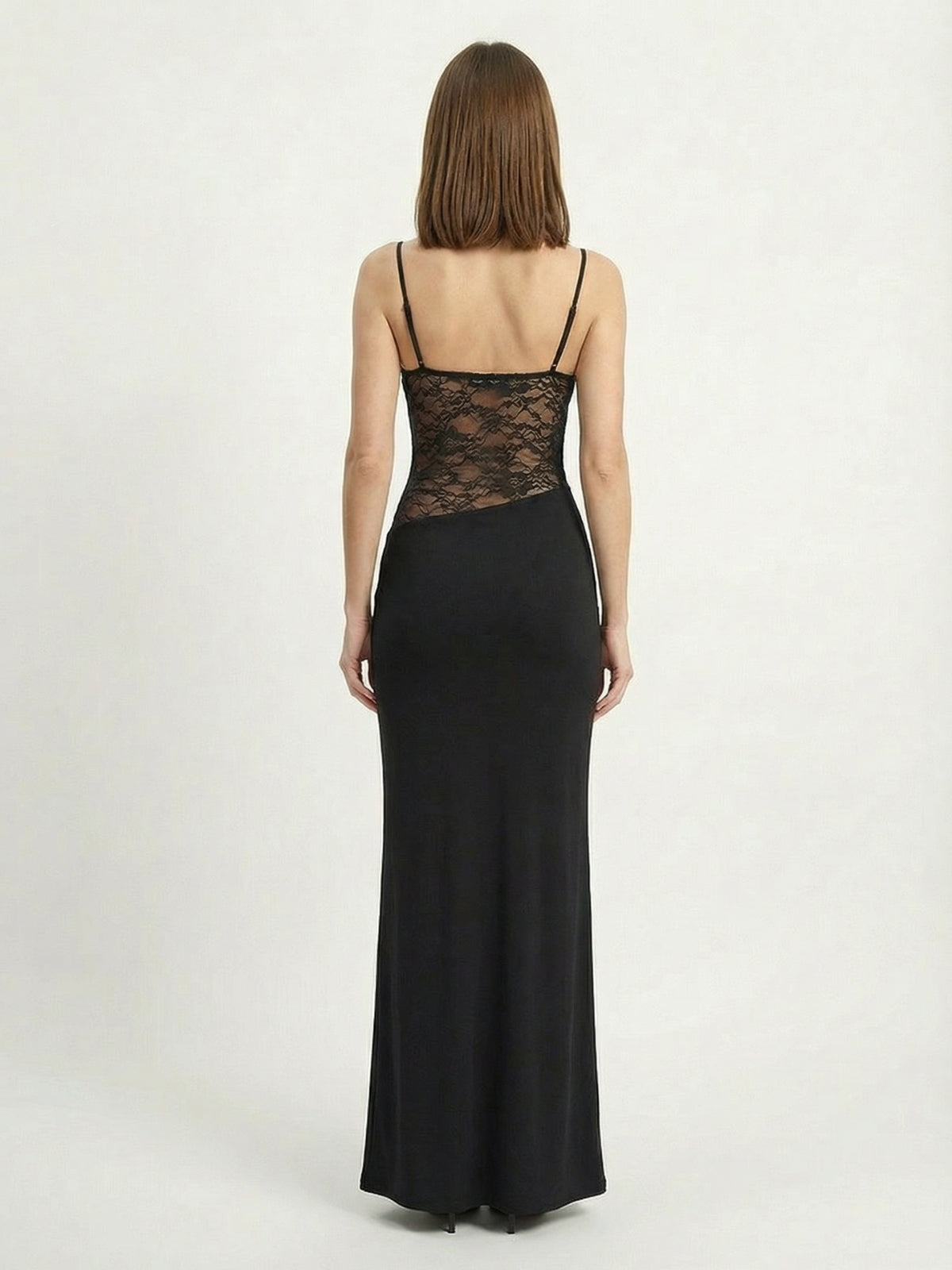 Elegant Lace Cut Out Maxi Dress