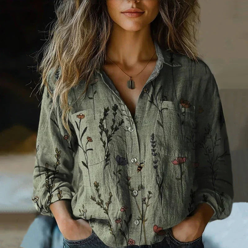 Layla Bohemian Pattern Vintage Blouse