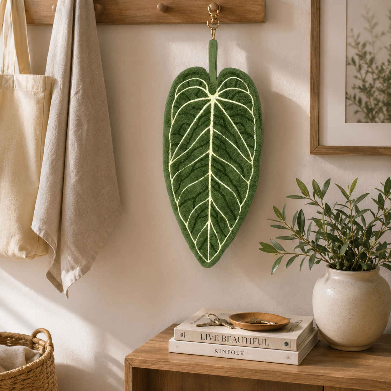 Leaf Shaped Hand Towel