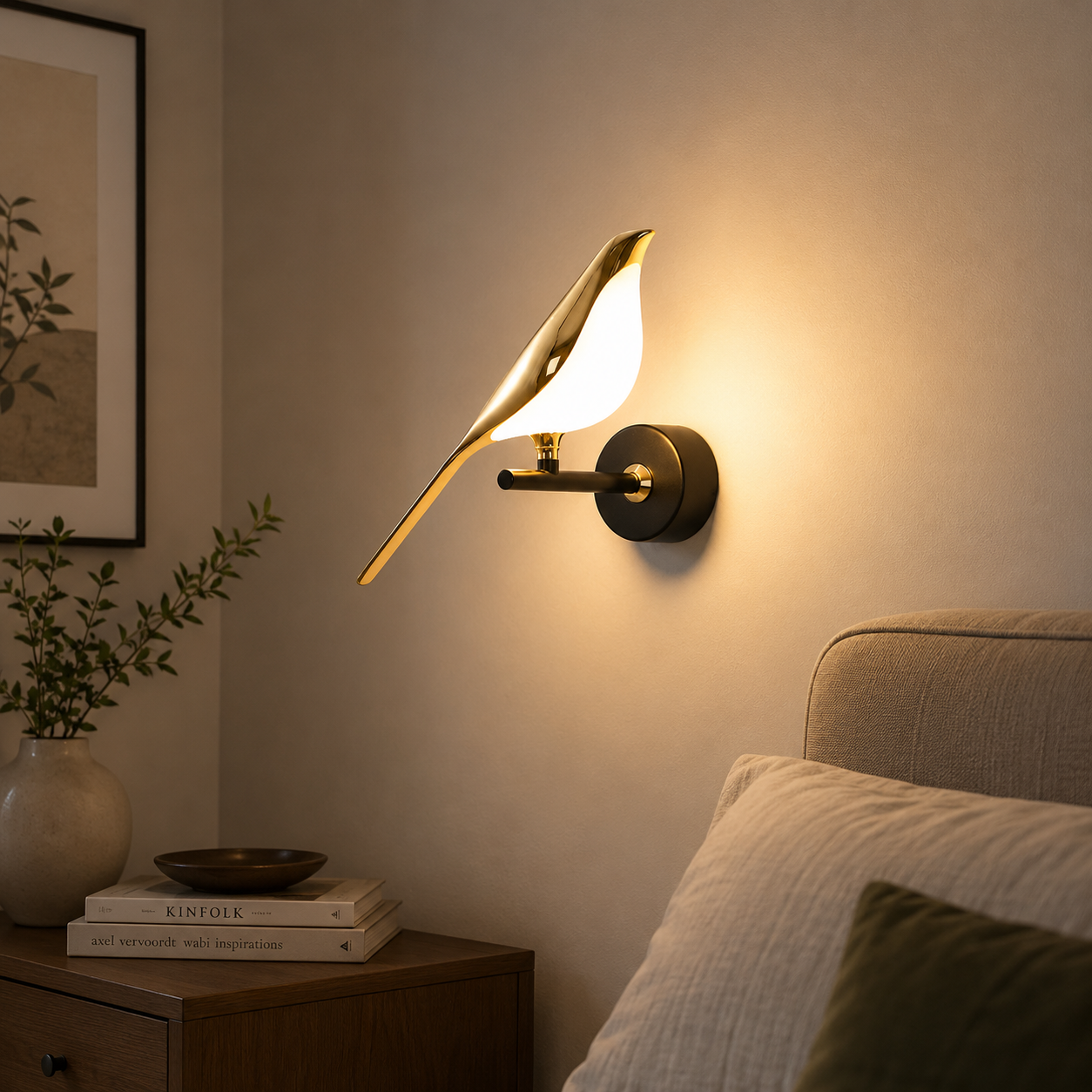 Magnetic Bird Wall Sconce