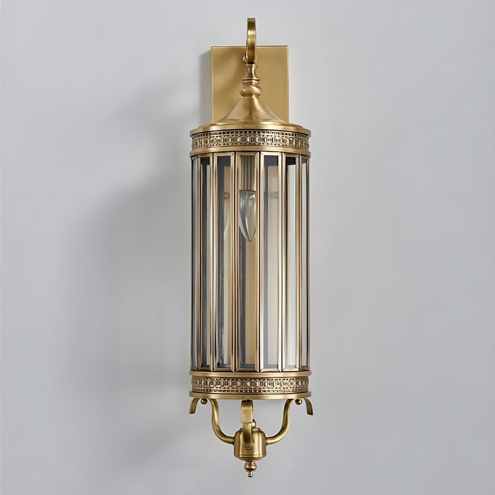 Mid Century Brass Outdoor Wall Light