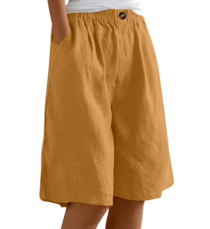 Nora Comfort Shorts - Earthy Yellow