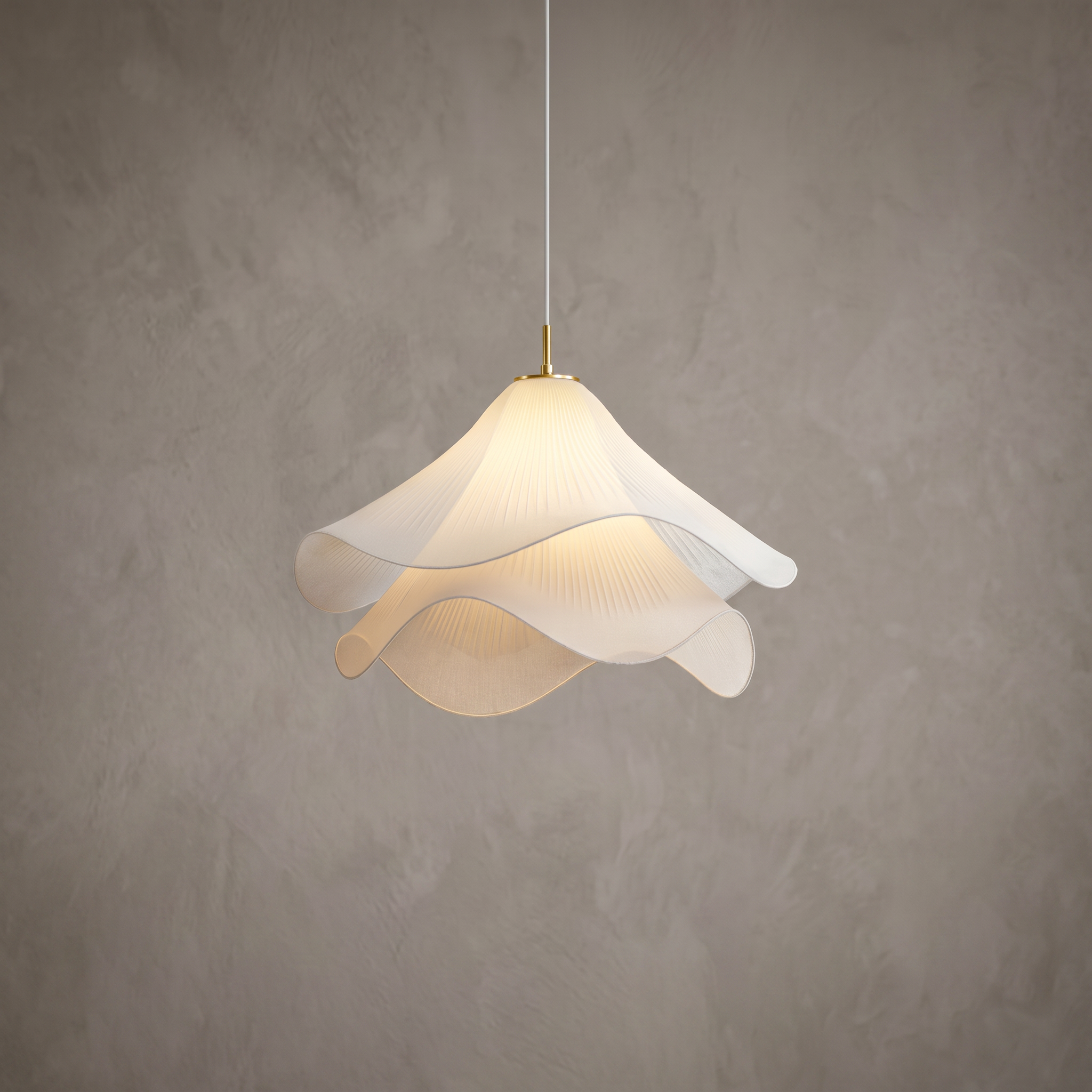 Pleated Fabric Pendant Light