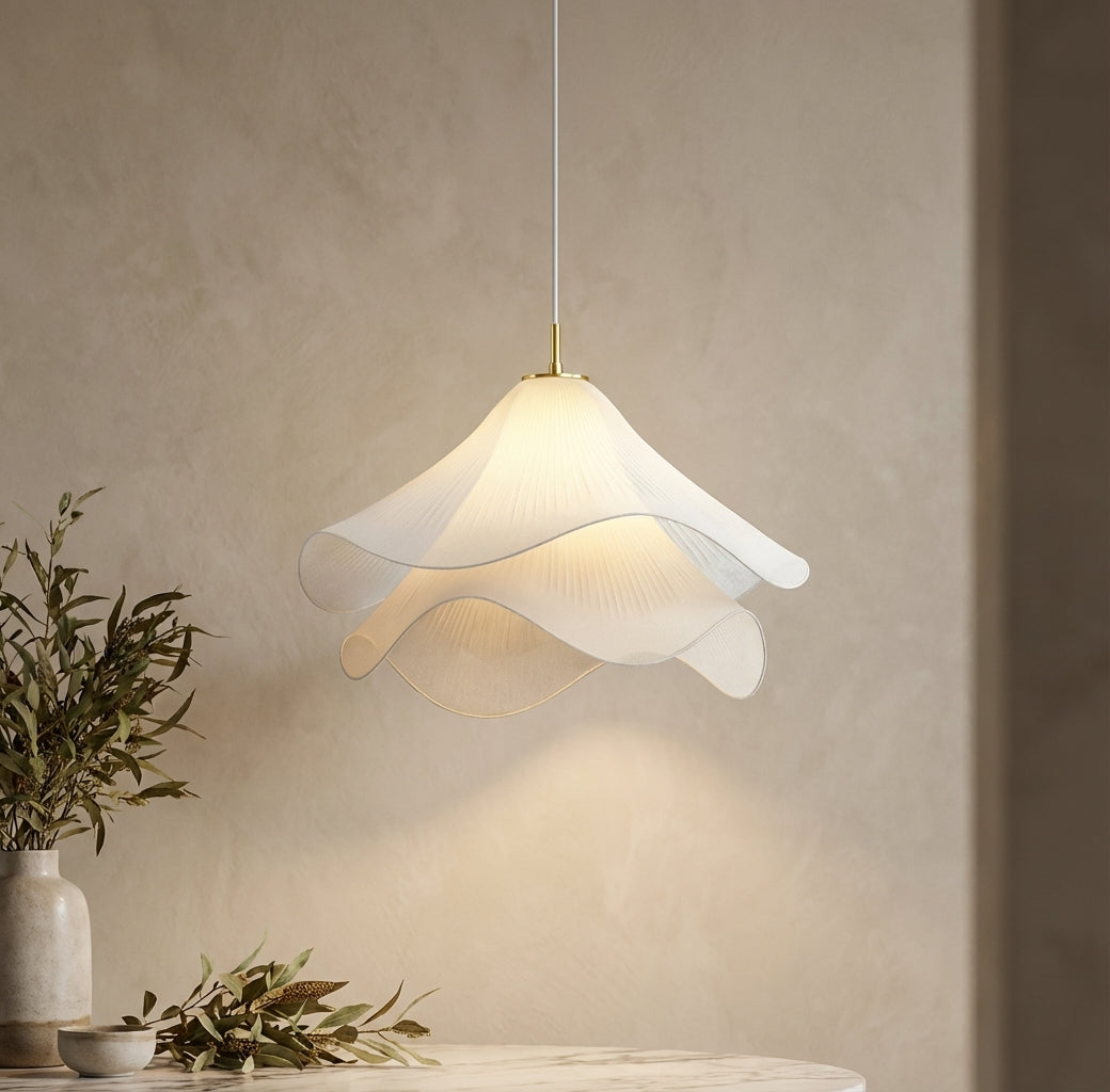 Pleated Fabric Pendant Light
