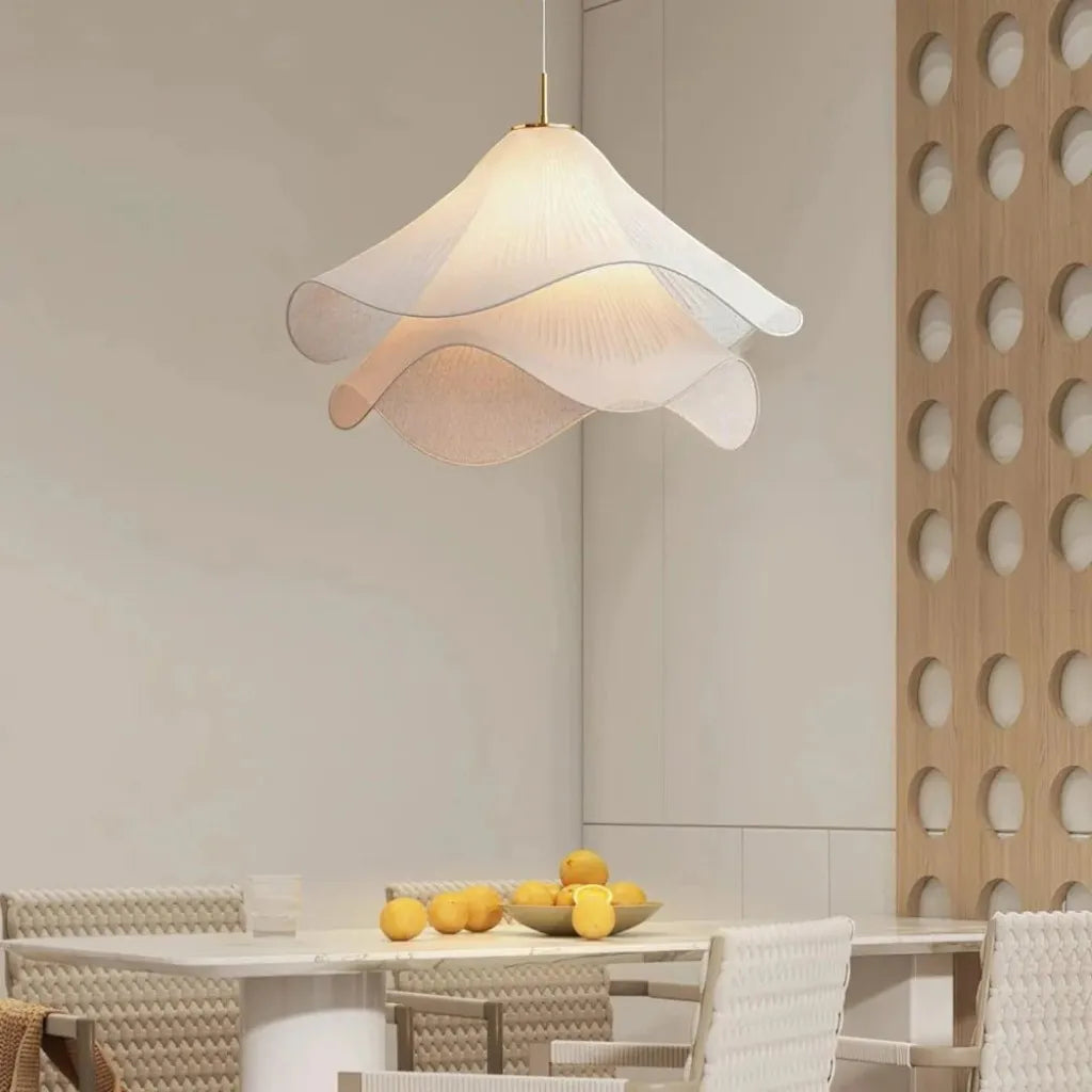 Pleated Fabric Pendant Light