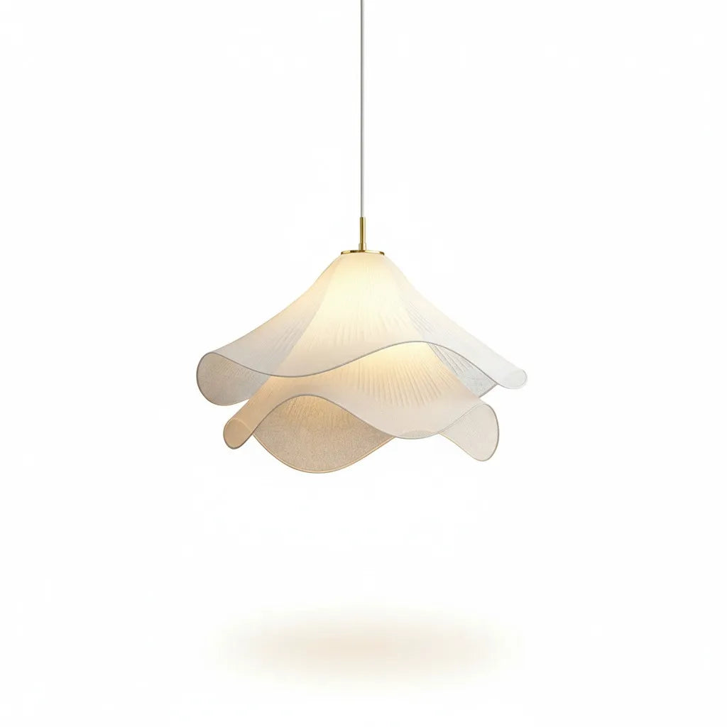 Pleated Fabric Pendant Light