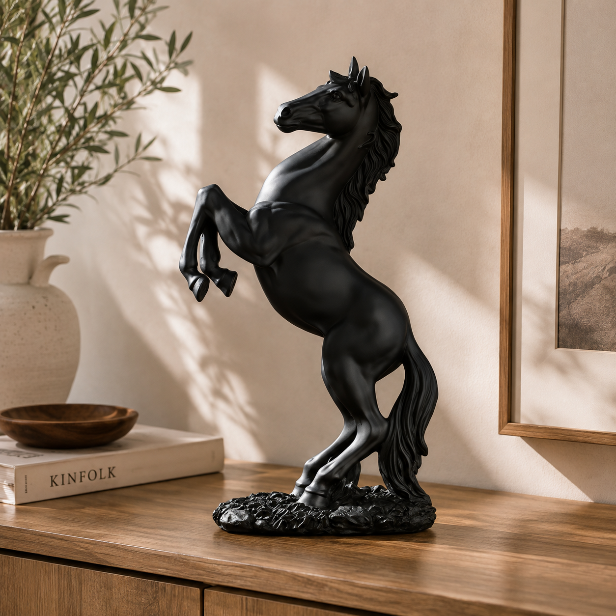 Rearing Horse Statue