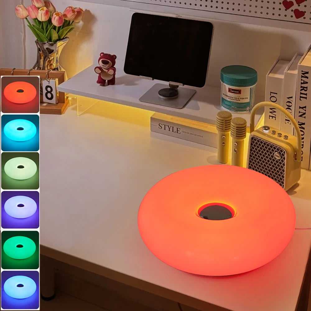 Remote Control RGB Donut Table Lamp