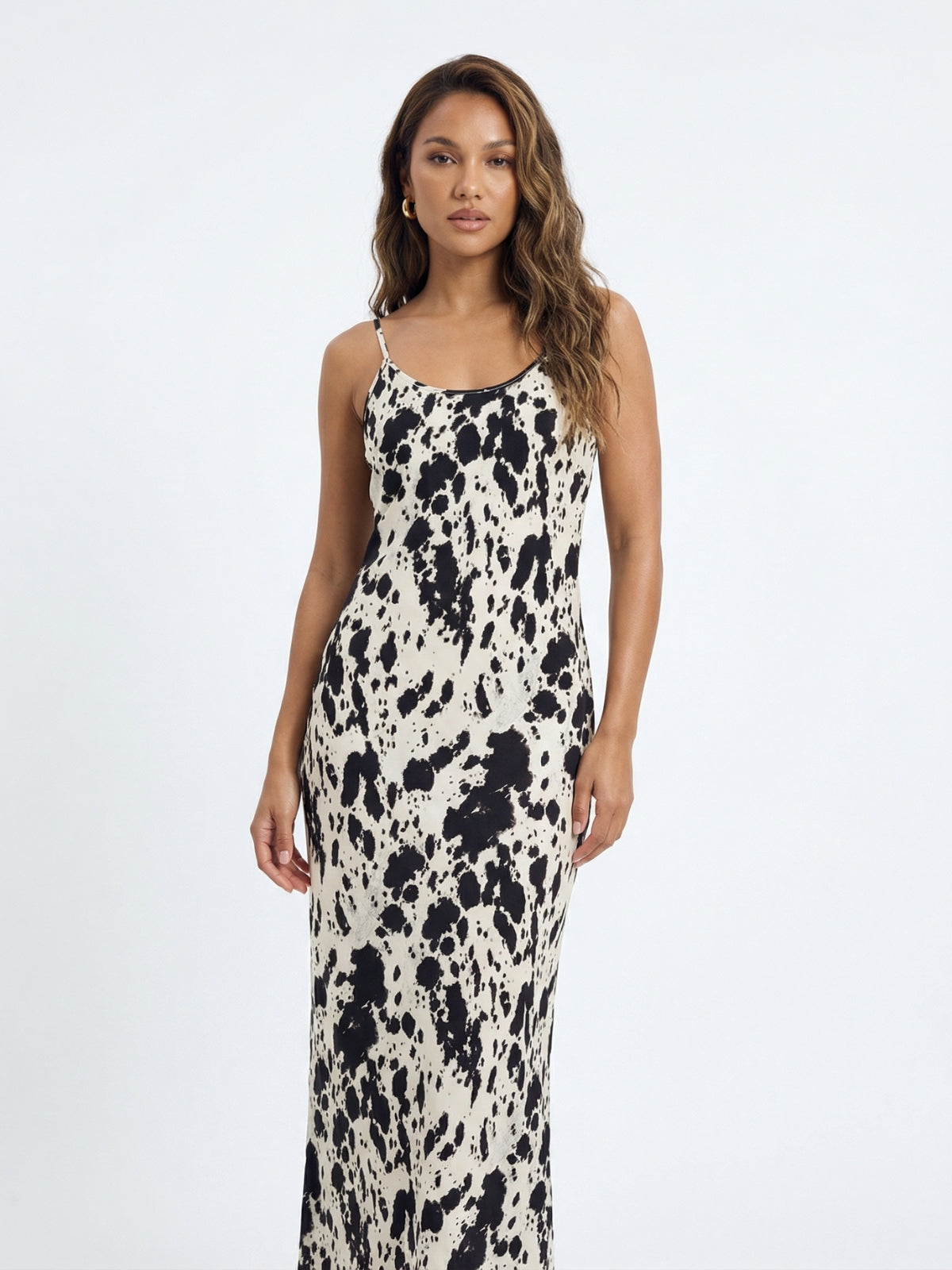 Retro Print Maxi Dress