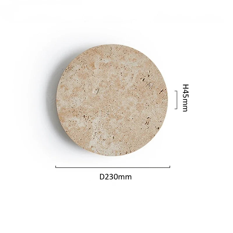 Round Travertine Wall Light