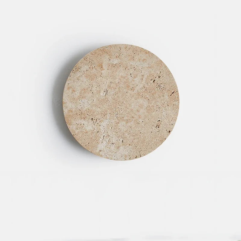 Round Travertine Wall Light