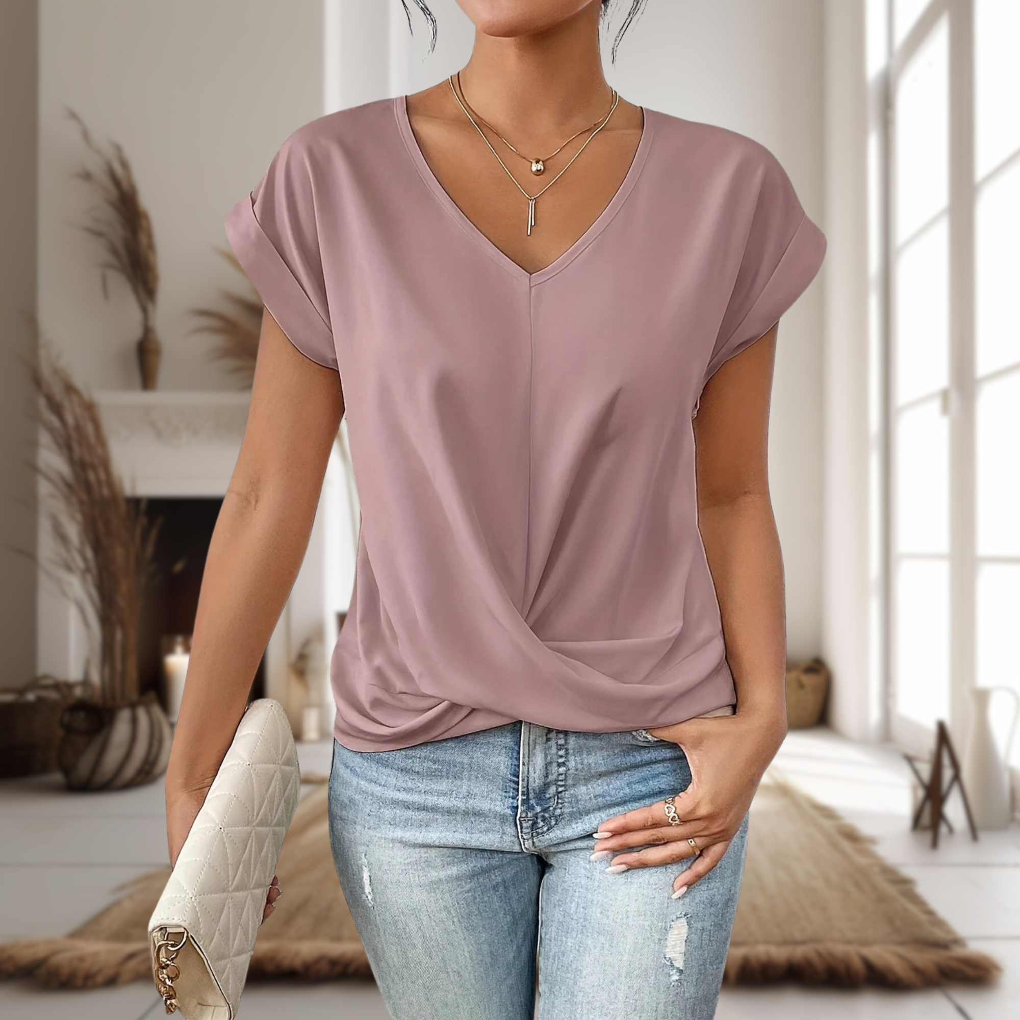 Ruby Casual Sweetheart Neck T-Shirt