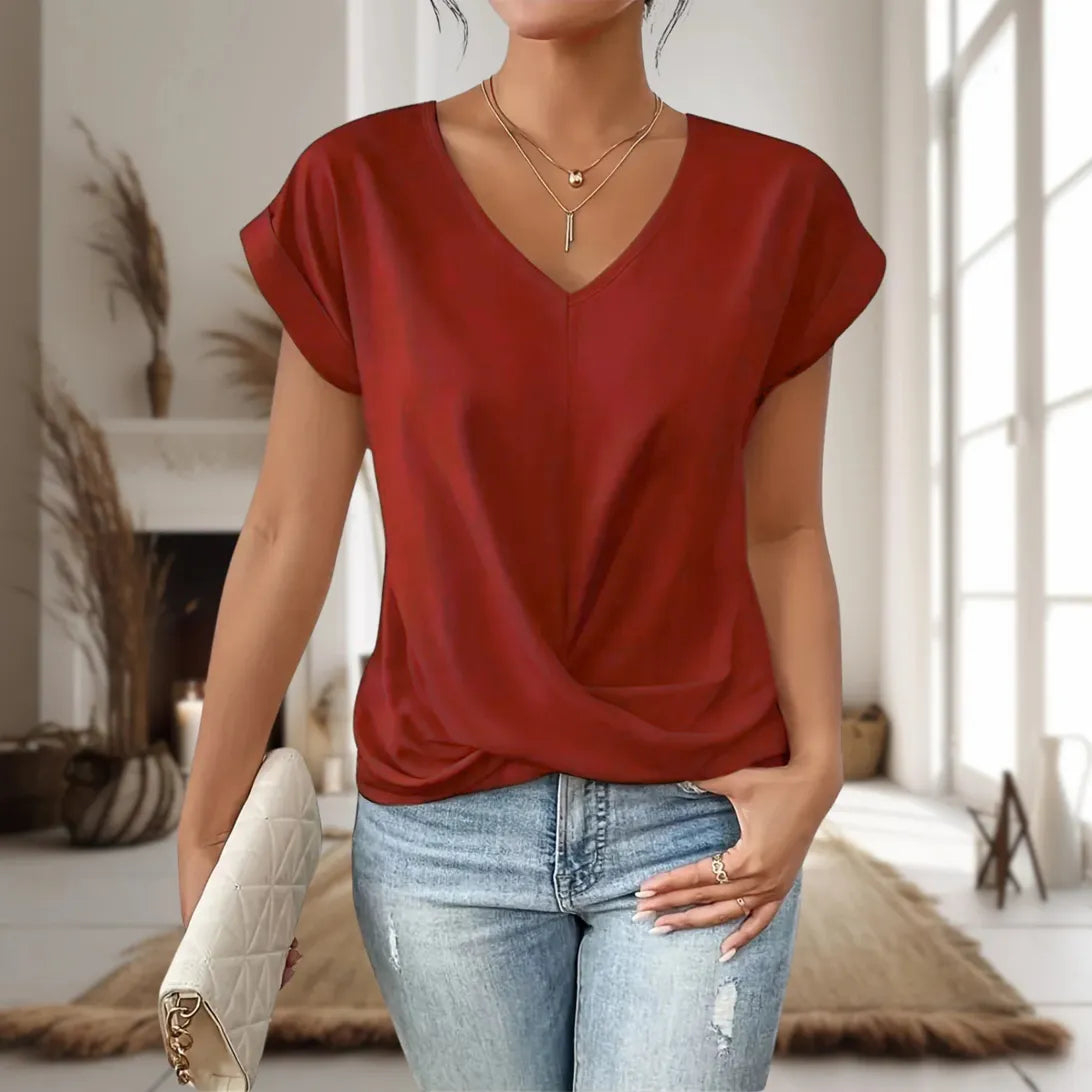 Ruby Casual Sweetheart Neck T-Shirt