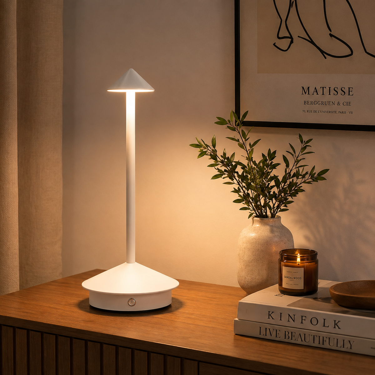 Slim Cordless Touch Table Lamp