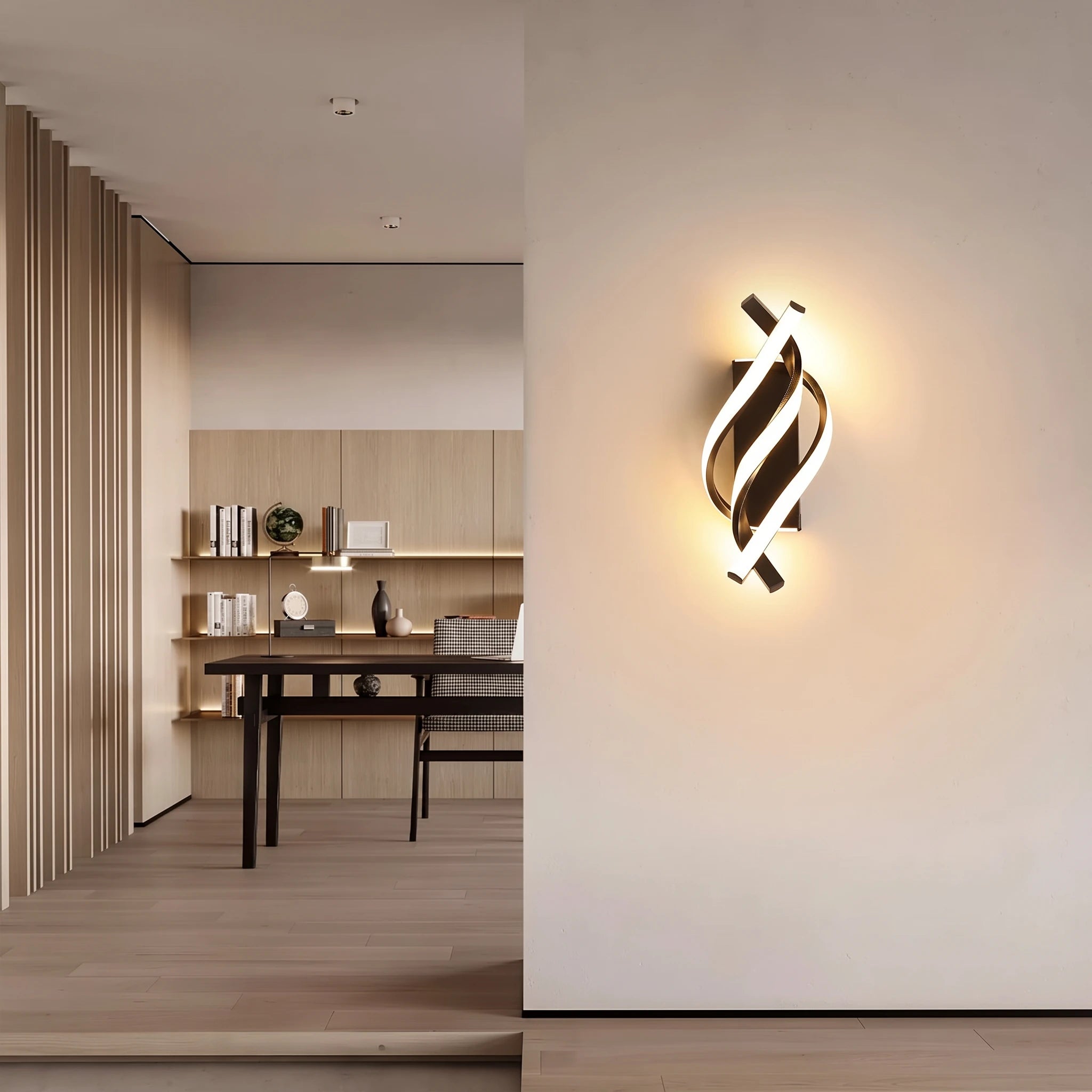 Spiral Ribbon LED Wall Light