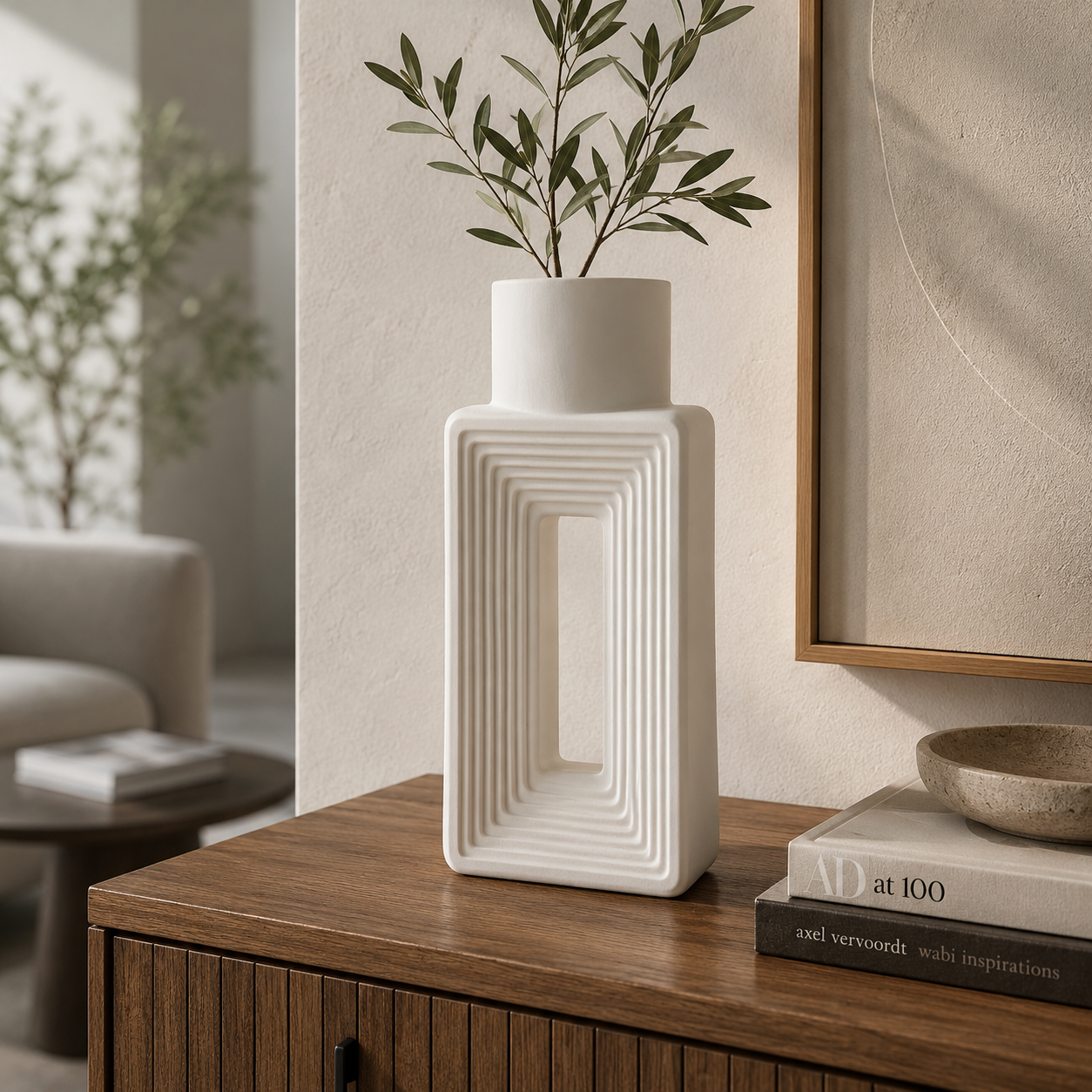 Stoneware Donut Vase