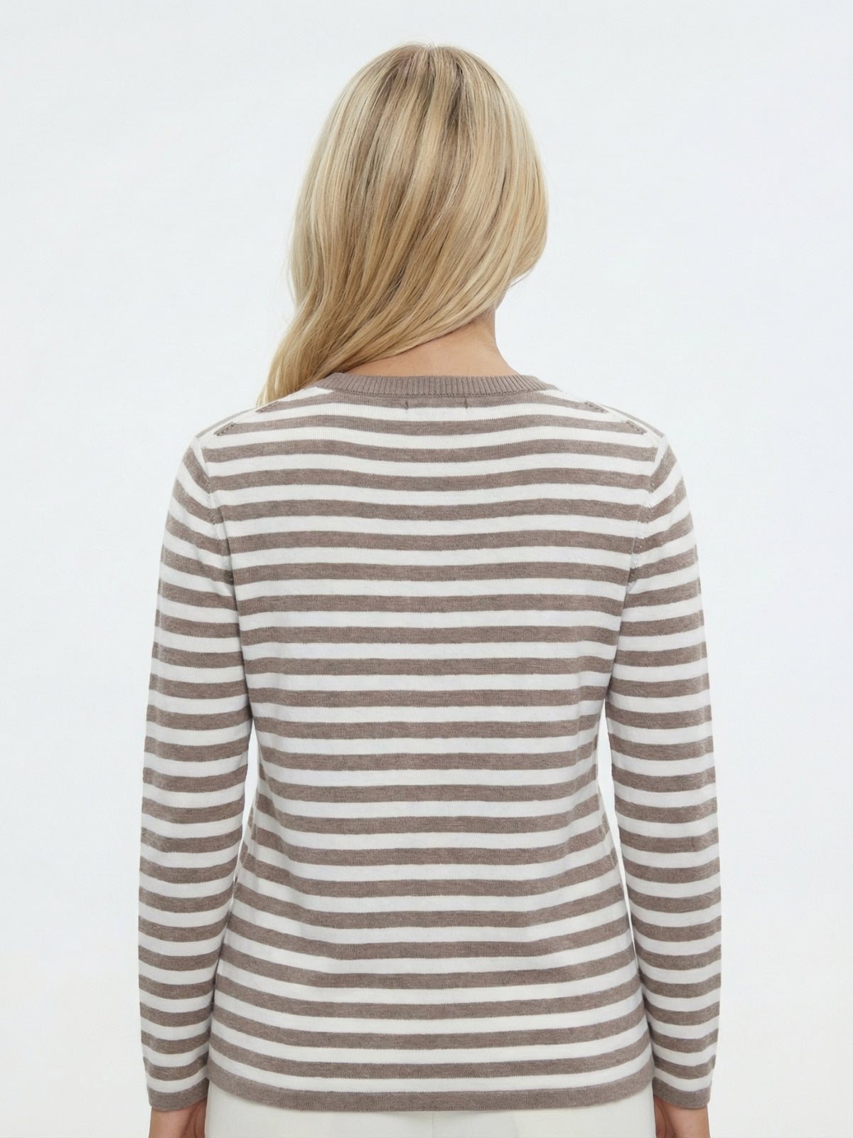 Striped Crew Neck Knit Sweater