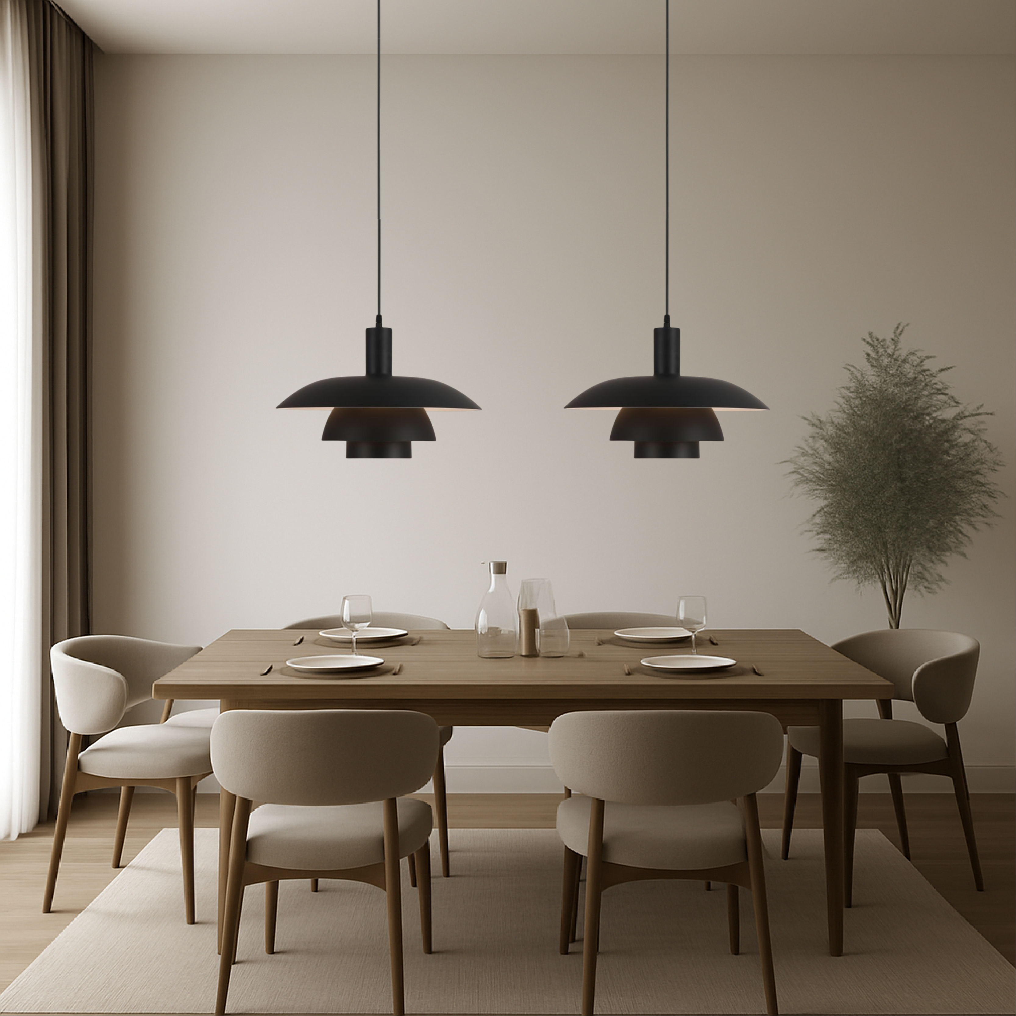 Tiered Cone Pendant Light