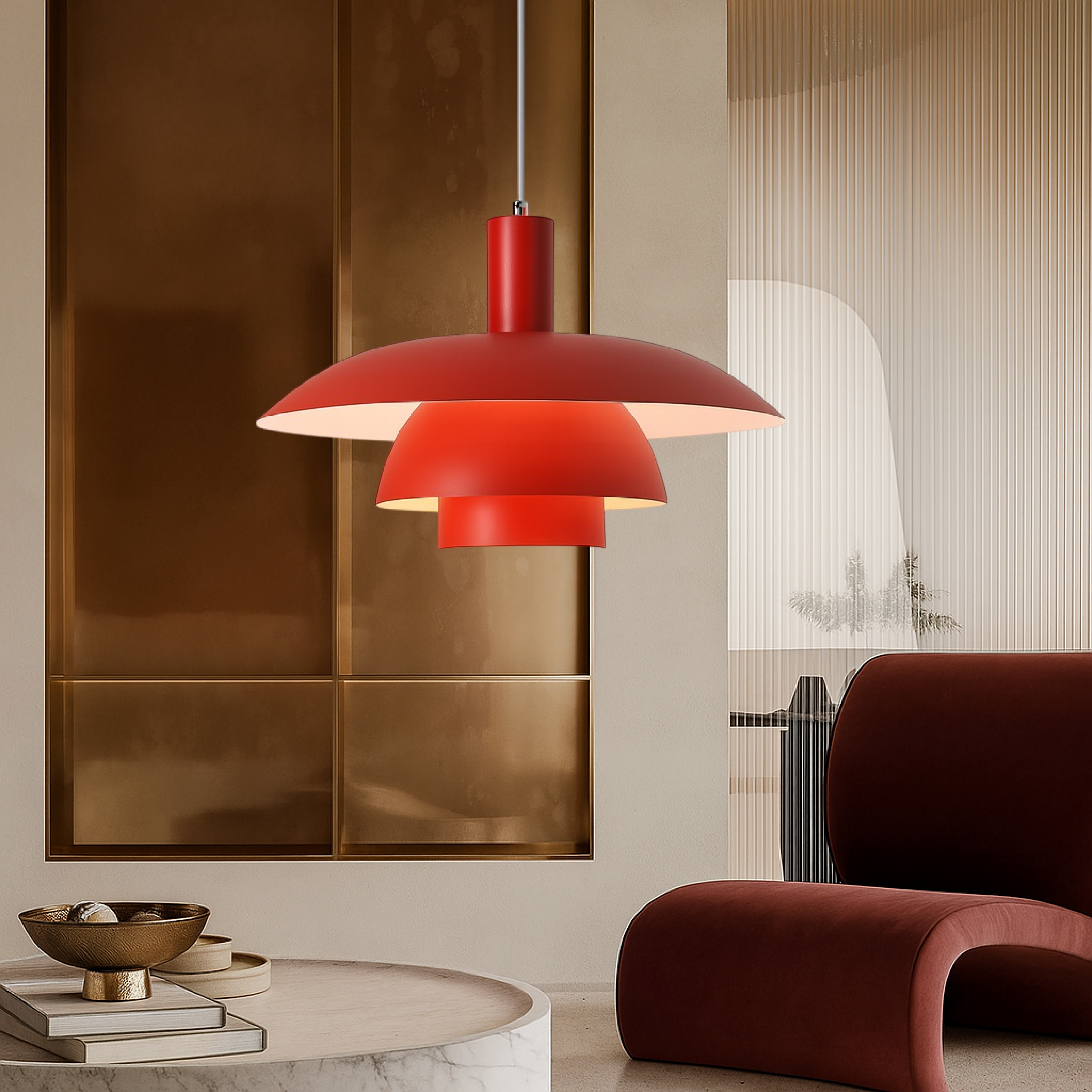 Tiered Cone Pendant Light
