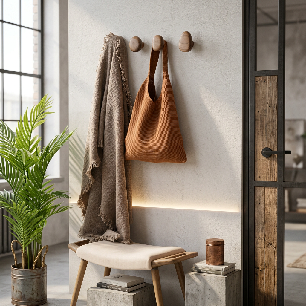 Wood Pebble Wall Hooks