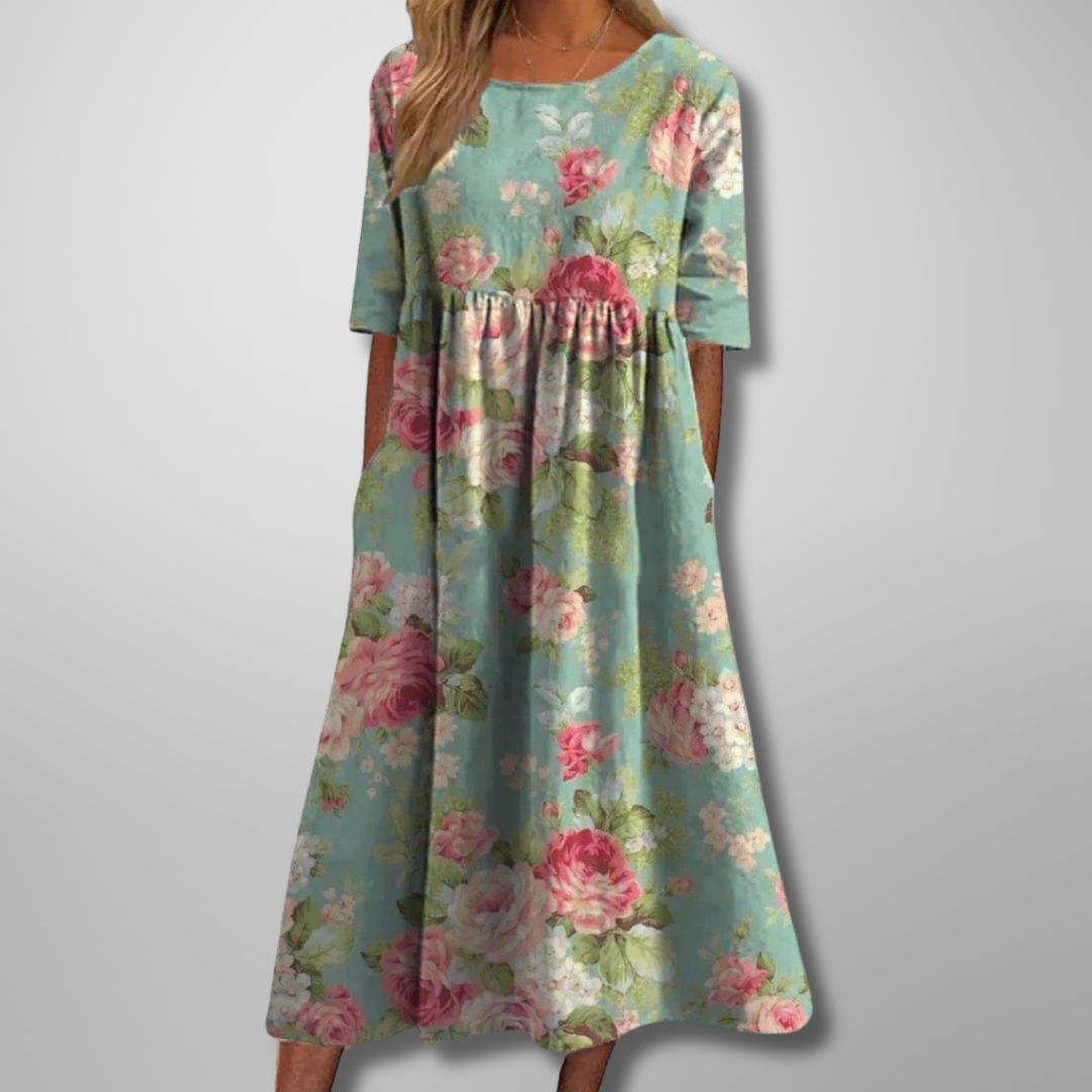 Zoe Relaxed Floral Midi Dress