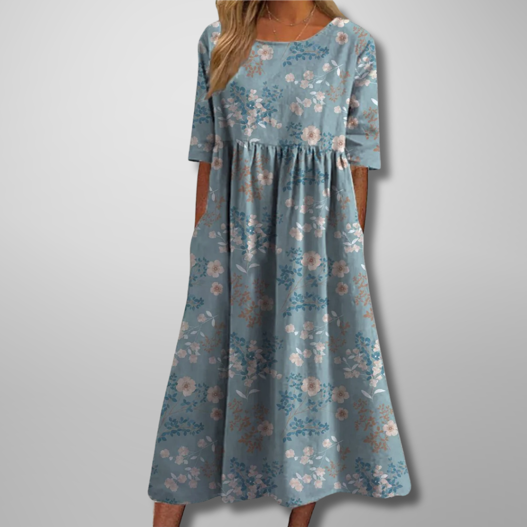 Zoe Relaxed Floral Midi Dress