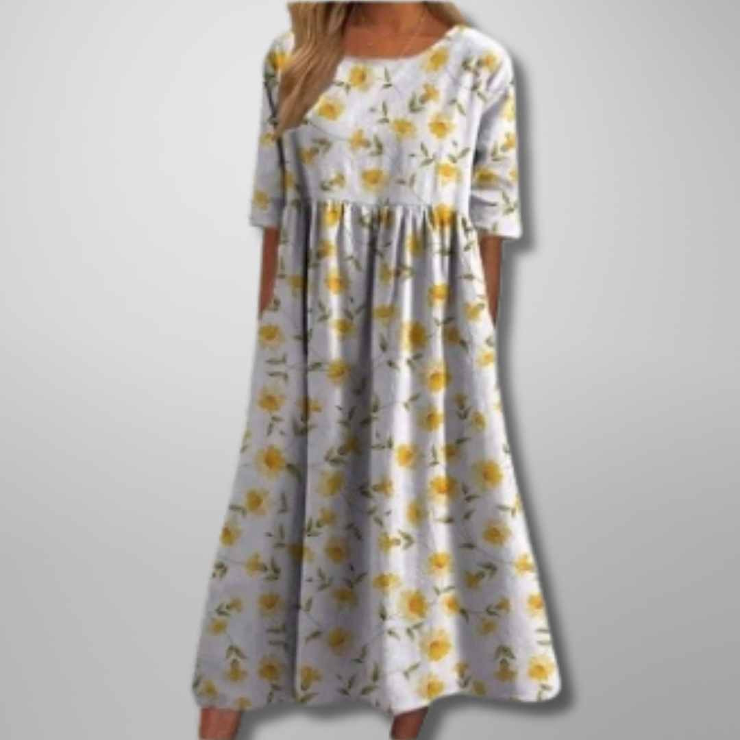 Zoe Relaxed Floral Midi Dress