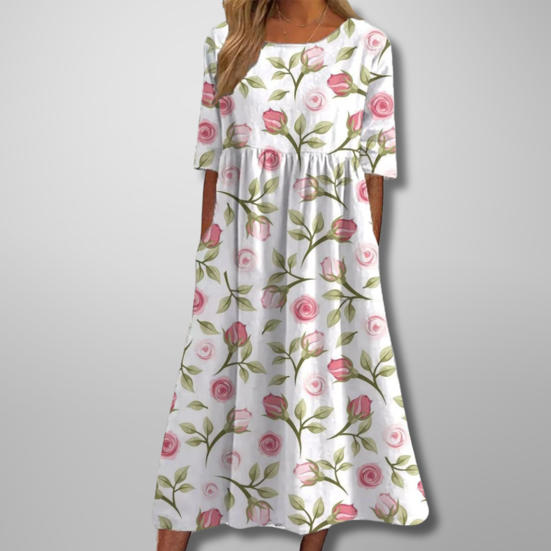 Zoe Relaxed Floral Midi Dress