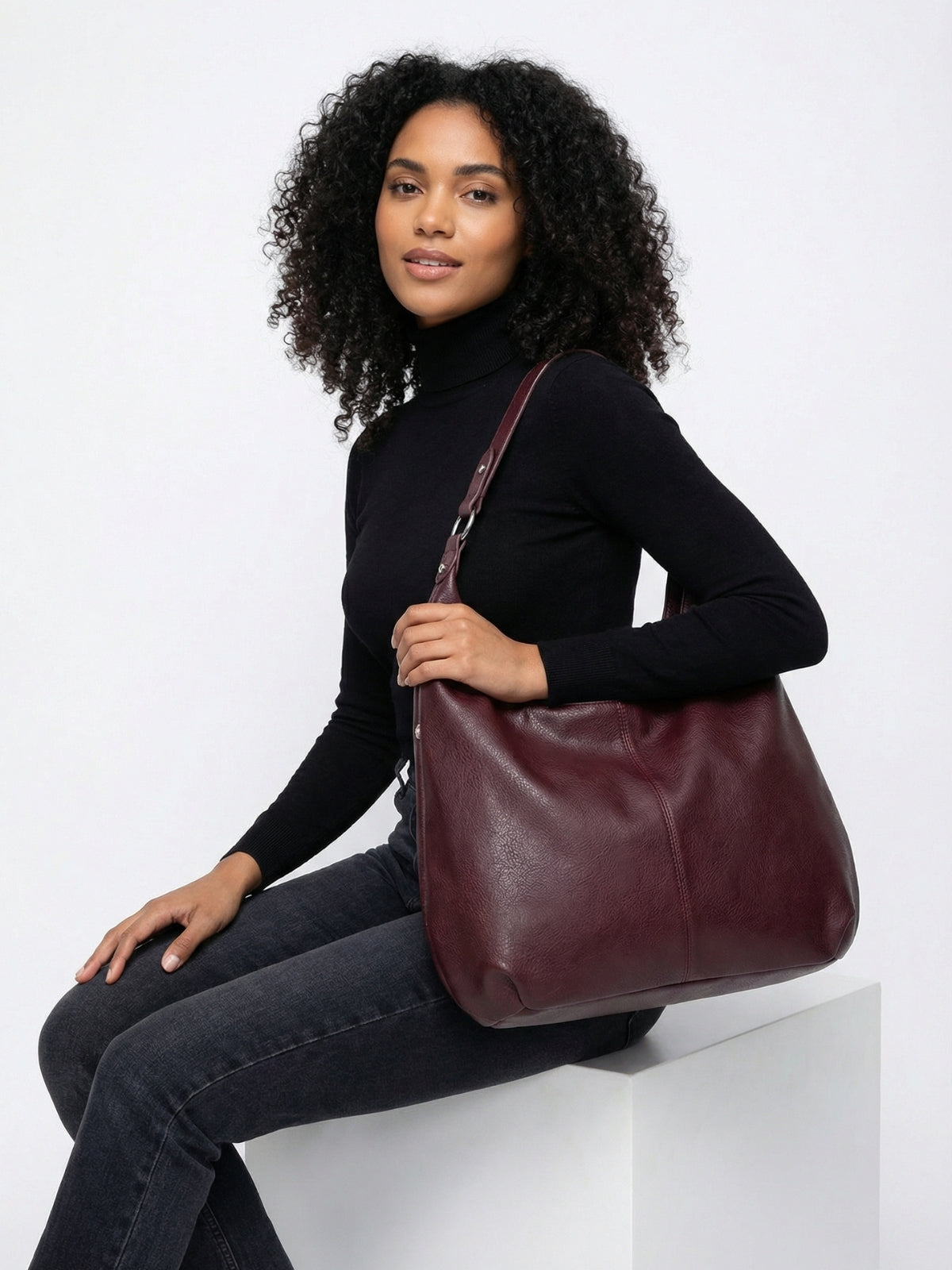 Kaia Vegan Leather Hobo Bag
