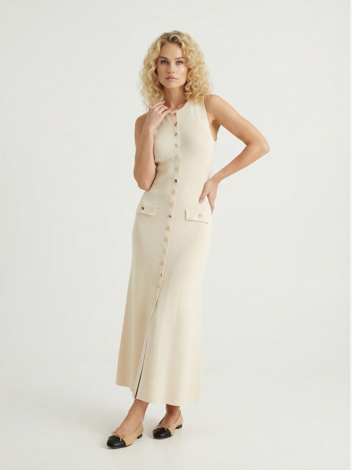 Sleeveless Knit Maxi Dress