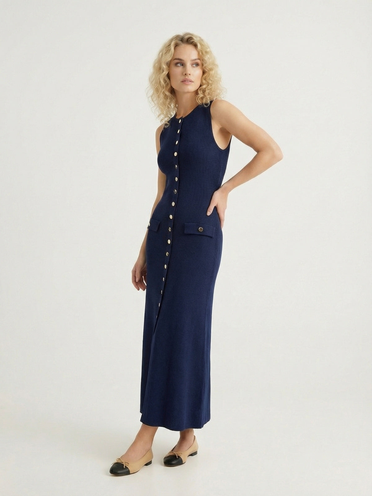 Sleeveless Knit Maxi Dress