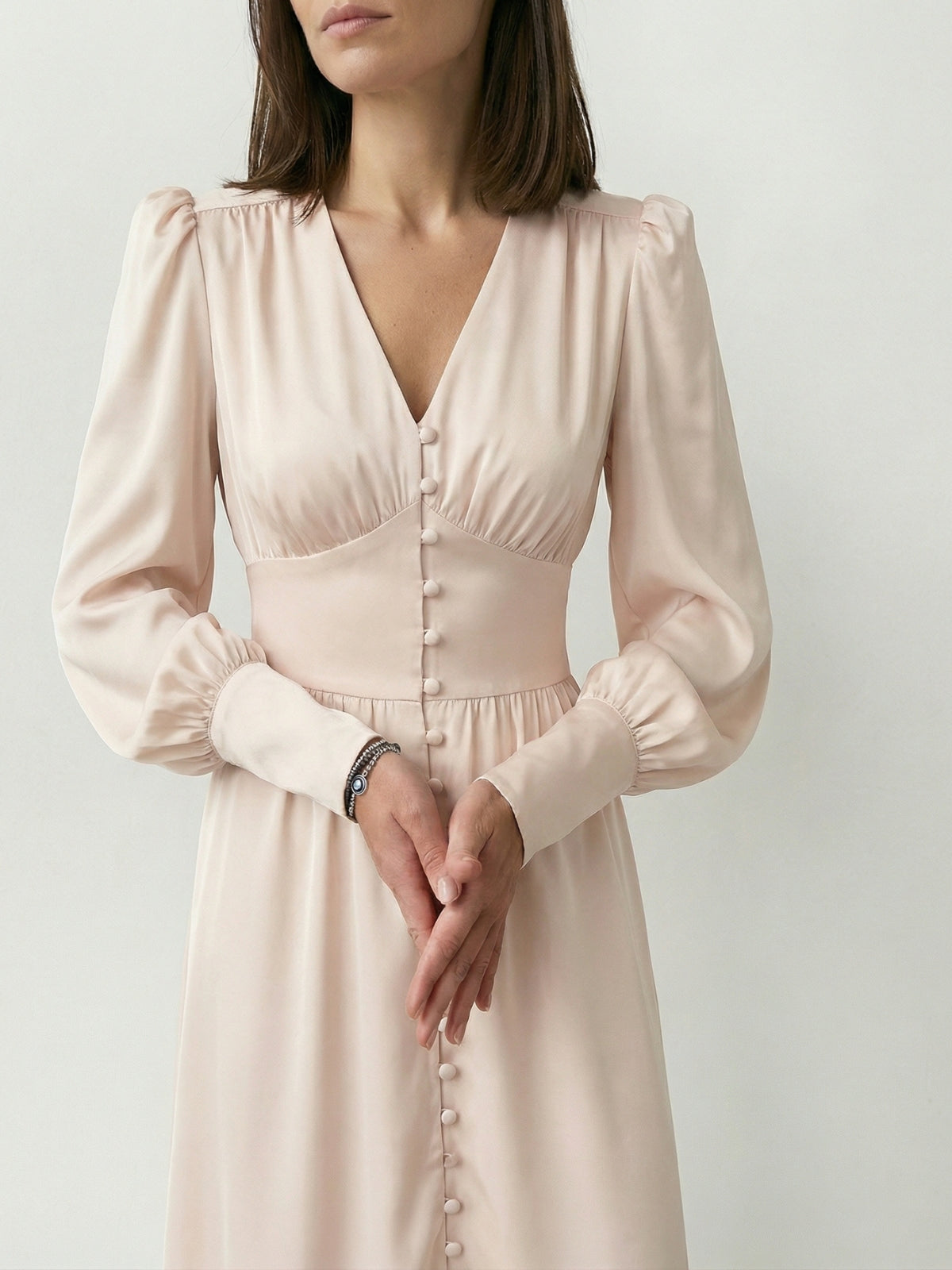 Puff Sleeve Midi Dress